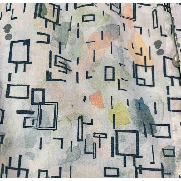 Robert Graham Long Sleeve Shirt Mens L Button Front Flip Cuff Abstract Colorful - Picture 9 of 9